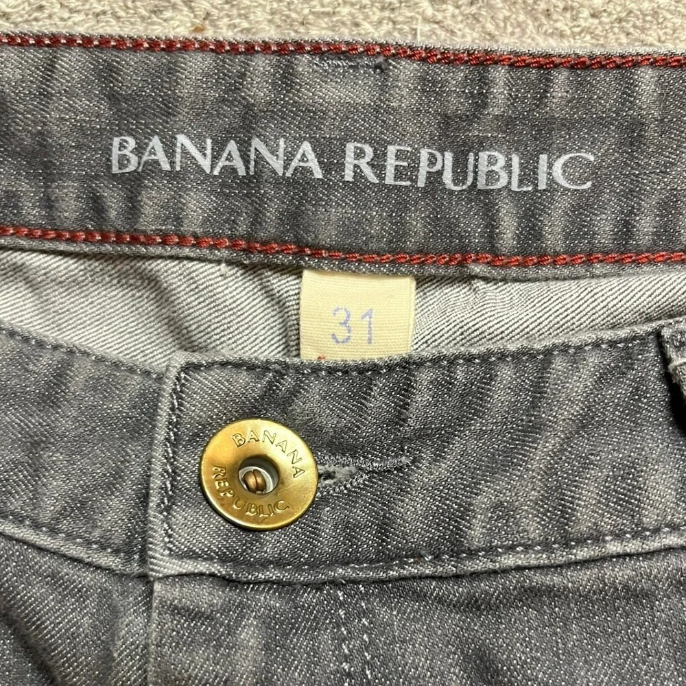 Banana Republic Skinny Jeans Gray Denim 31 Mens Stretch 5-Pocket Jean Minimalist